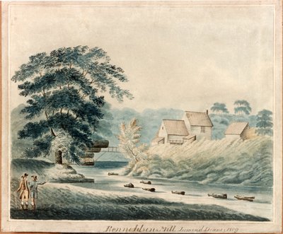 El molino de Reynoldson, Jesmond Dene, 1809 de J. Littlefear